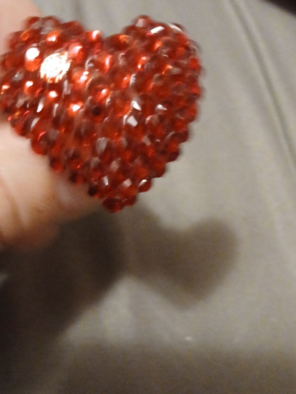 Red Heart Crystal Statement Ring - Women's Fashion Jewelry